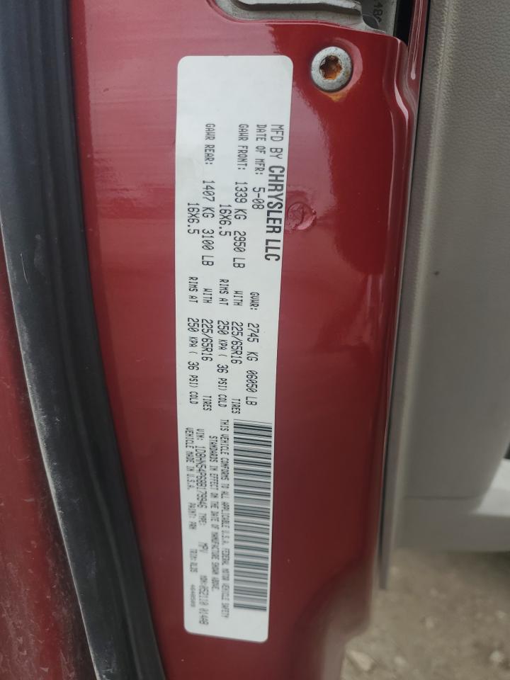 2008 Dodge Grand Caravan Sxt VIN: 1D8HN54P68B179946 Lot: 90333905