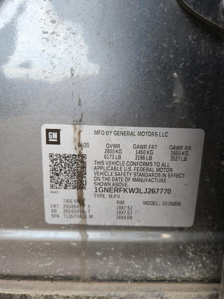 2020 Chevrolet Traverse Ls VIN: 1GNERFKW3LJ267770 Lot: 85516115