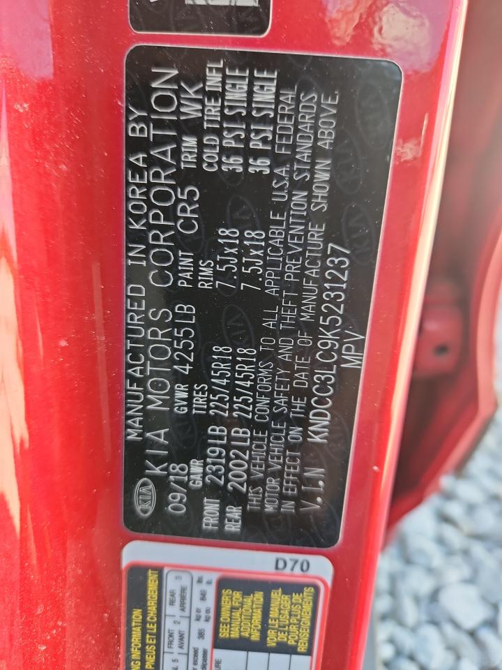 2019 Kia Niro Ex VIN: KNDCC3LC9K5231237 Lot: 86240305