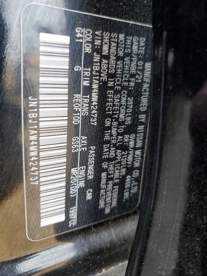 2021 Nissan Rogue Sport S VIN: JN1BJ1AW4MW424737 Lot: 86186535