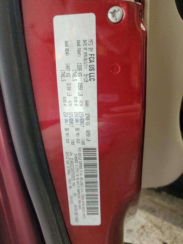 2019 Dodge Grand Caravan Sxt VIN: 2C4RDGCG5KR707679 Lot: 90280035