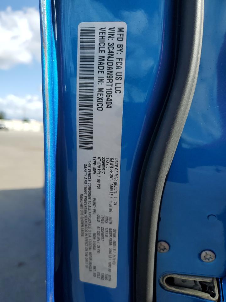 2024 Jeep Compass Sport VIN: 3C4NJDAN9RT106404 Lot: 90010115