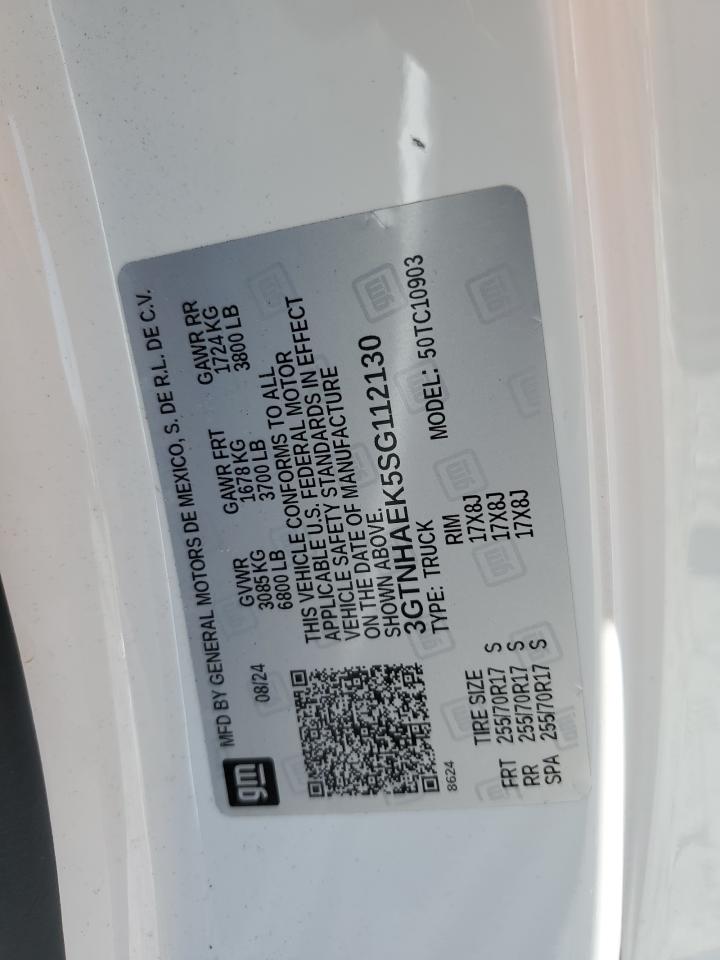 2025 GMC Sierra C1500 VIN: 3GTNHAEK5SG112130 Lot: 84959295