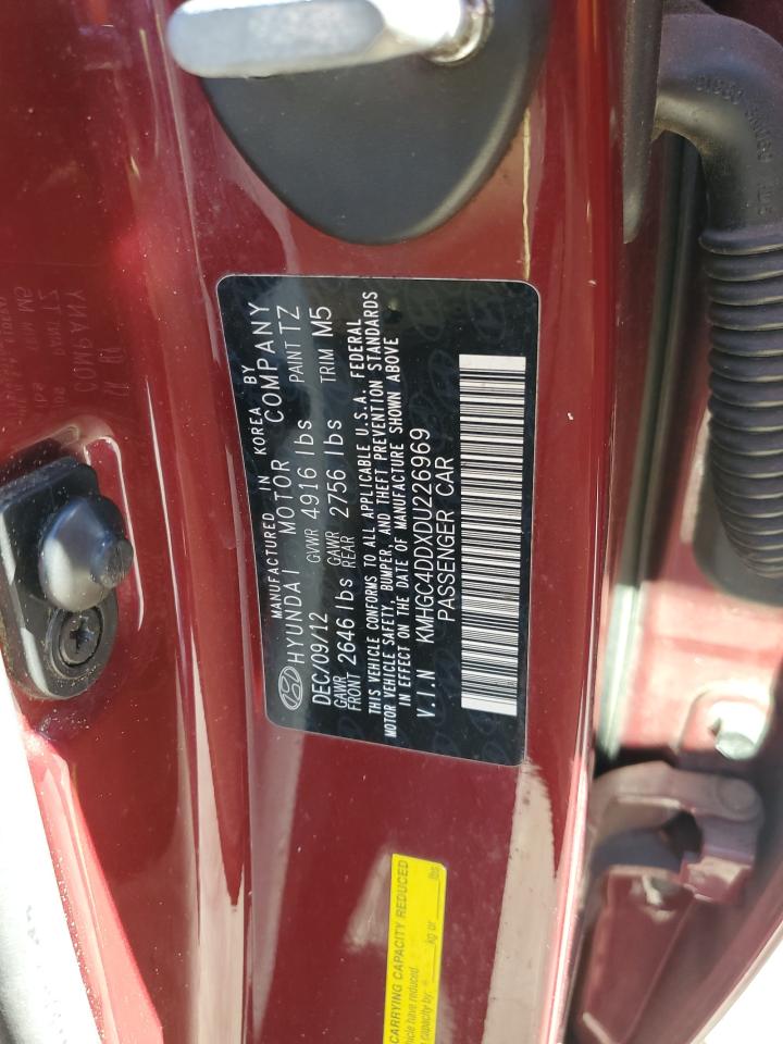 2013 Hyundai Genesis 3.8L VIN: KMHGC4DDXDU226969 Lot: 84599035