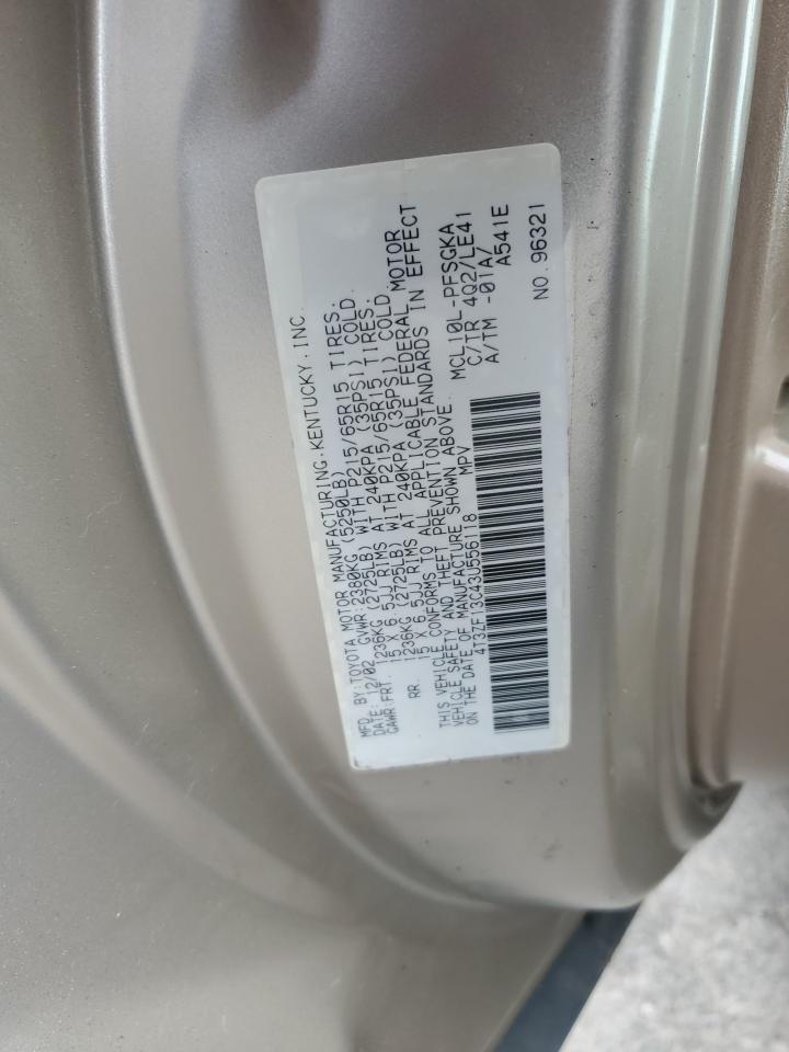 2003 Toyota Sienna Le VIN: 4T3ZF13C43U556118 Lot: 85928875