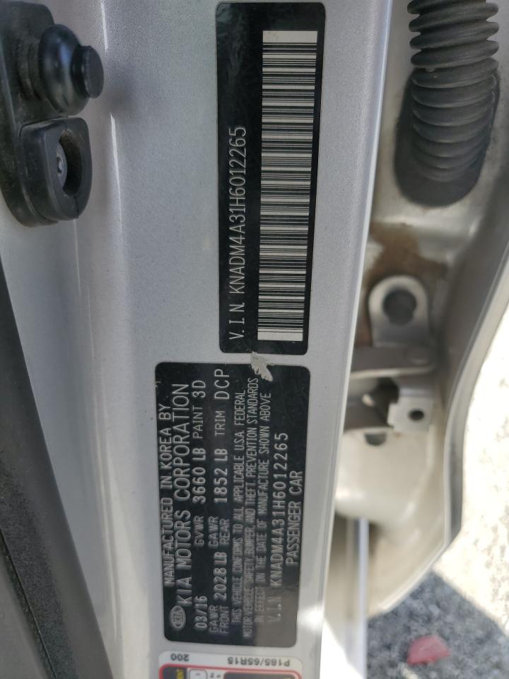 2017 Kia Rio Lx VIN: KNADM4A31H6012265 Lot: 87246225