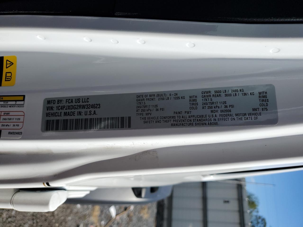 2024 Jeep Wrangler Sport VIN: 1C4PJXDG2RW324623 Lot: 85315075