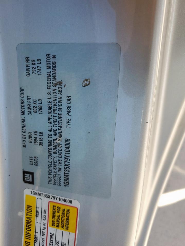 2009 Saturn Sky Redline VIN: 1G8MT35X79Y104008 Lot: 90717725