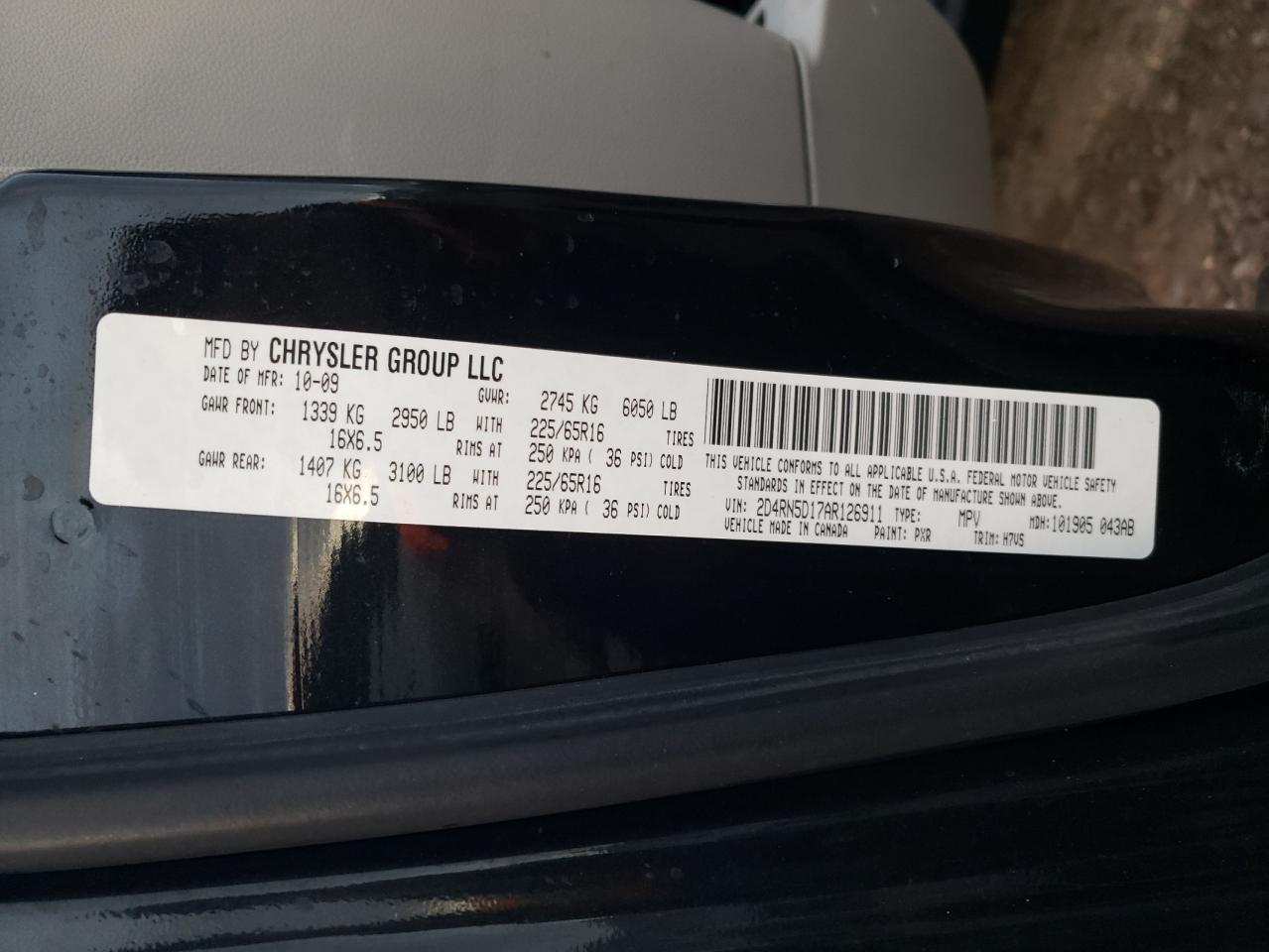 2010 Dodge Grand Caravan Sxt VIN: 2D4RN5D17AR126911 Lot: 86335605