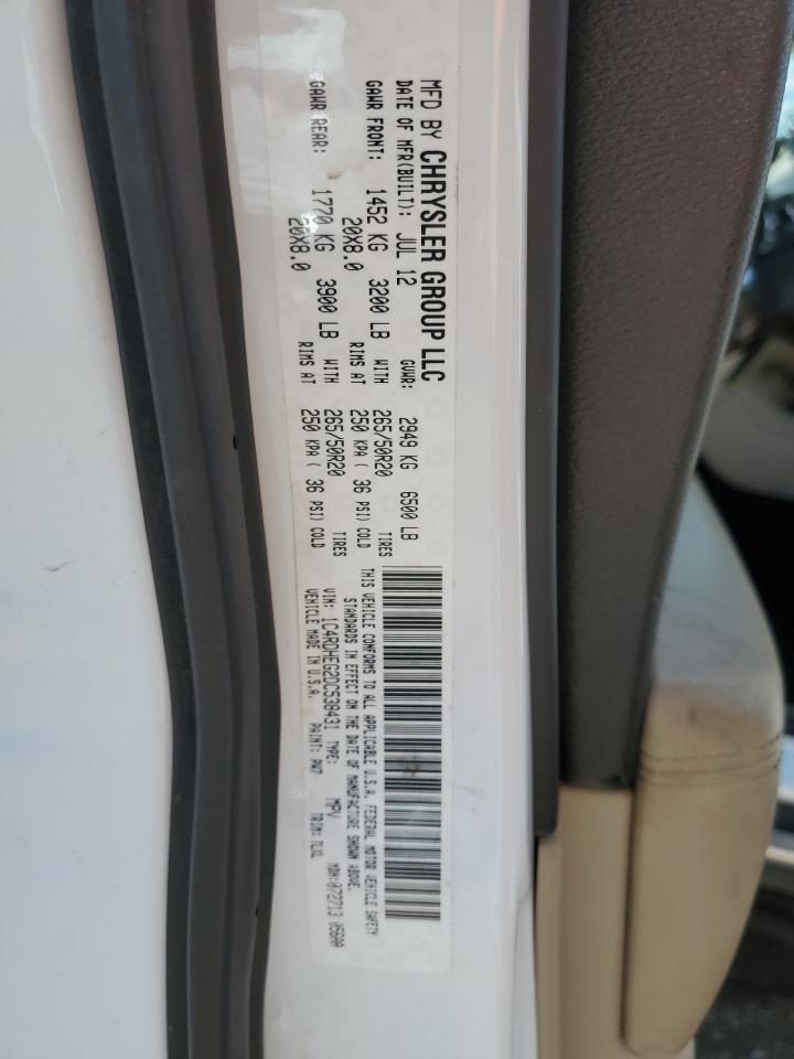 2013 Dodge Durango Citadel VIN: 1C4RDHEG2DC538431 Lot: 85396485