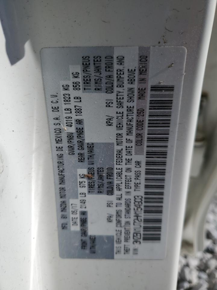 2017 Mazda 3 Sport VIN: 3MZBN1U72HM154903 Lot: 89515965