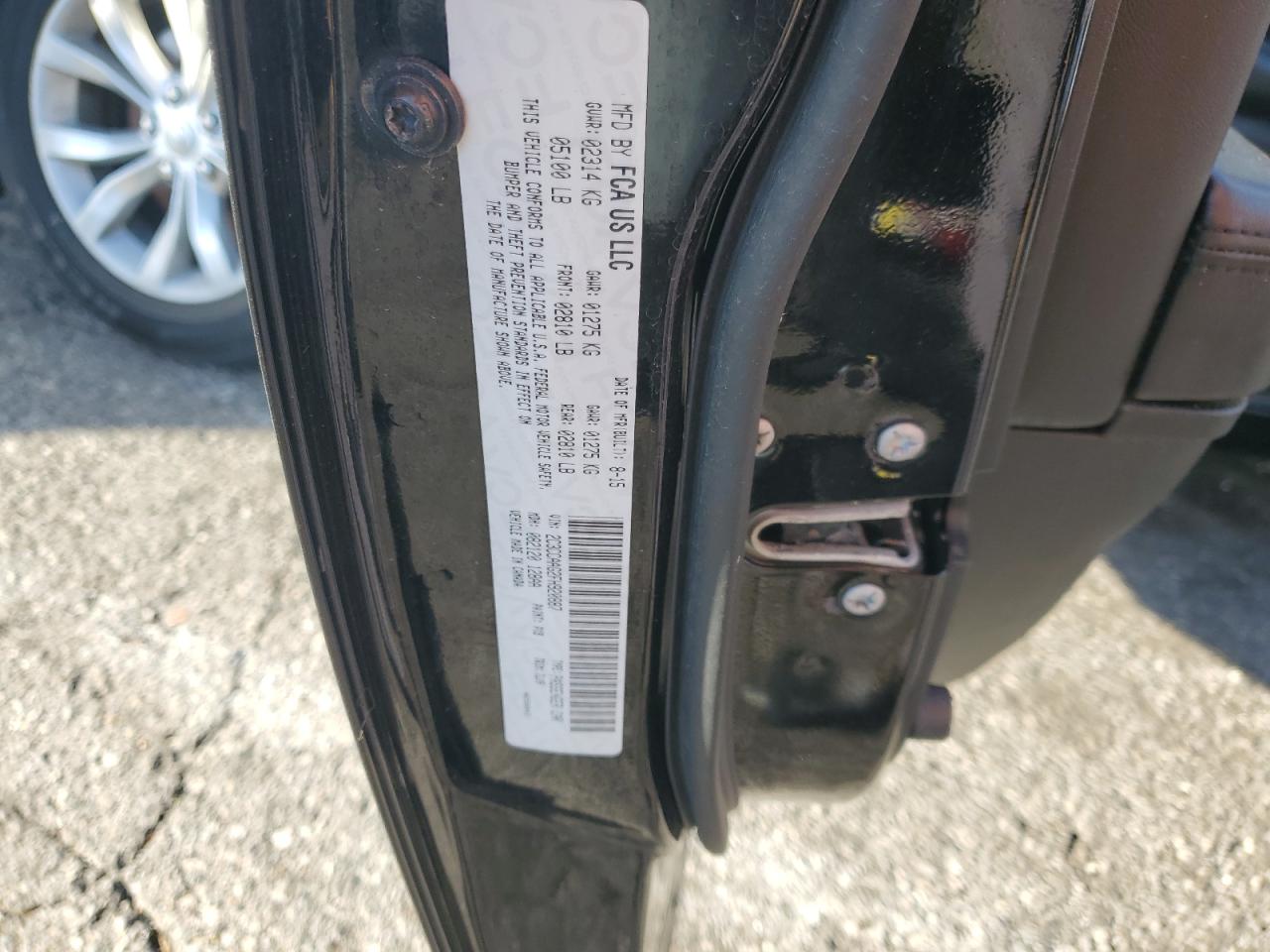 2015 Chrysler 300 Limited VIN: 2C3CCAAG2FH920887 Lot: 89708215