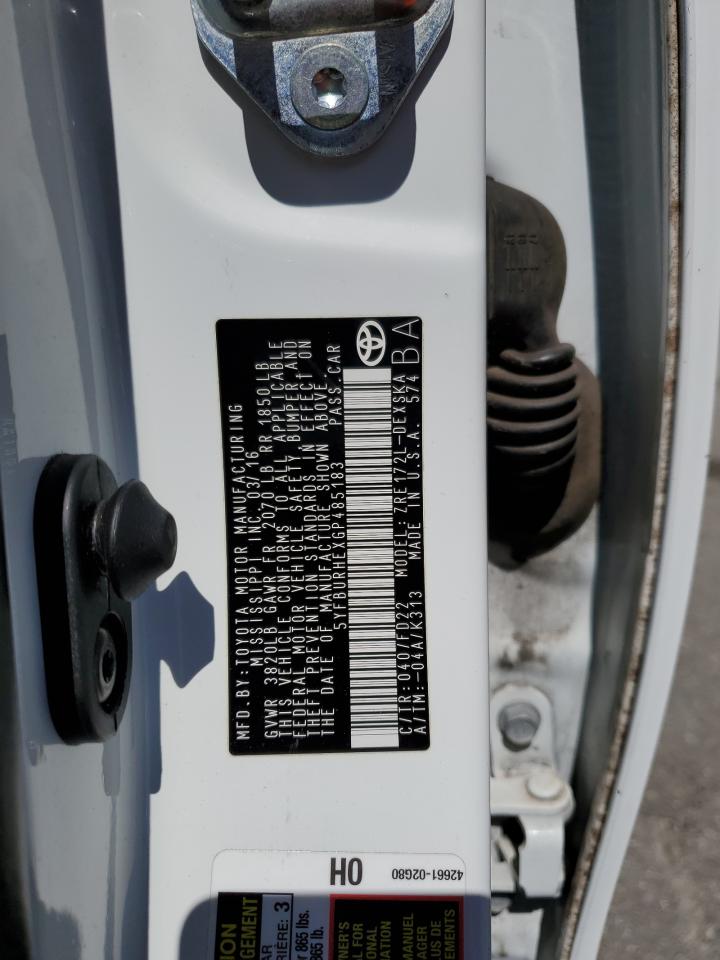 2016 Toyota Corolla L VIN: 5YFBURHEXGP485183 Lot: 86126645