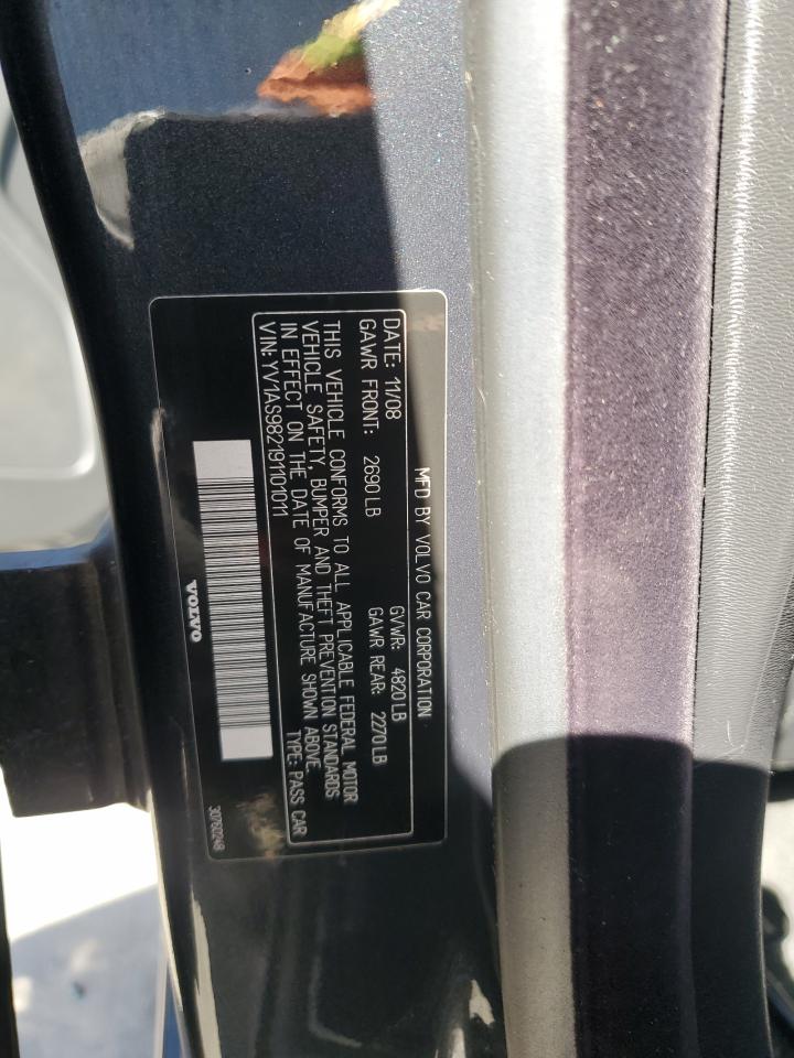 2009 Volvo S80 3.2 VIN: YV1AS982191101011 Lot: 85294685