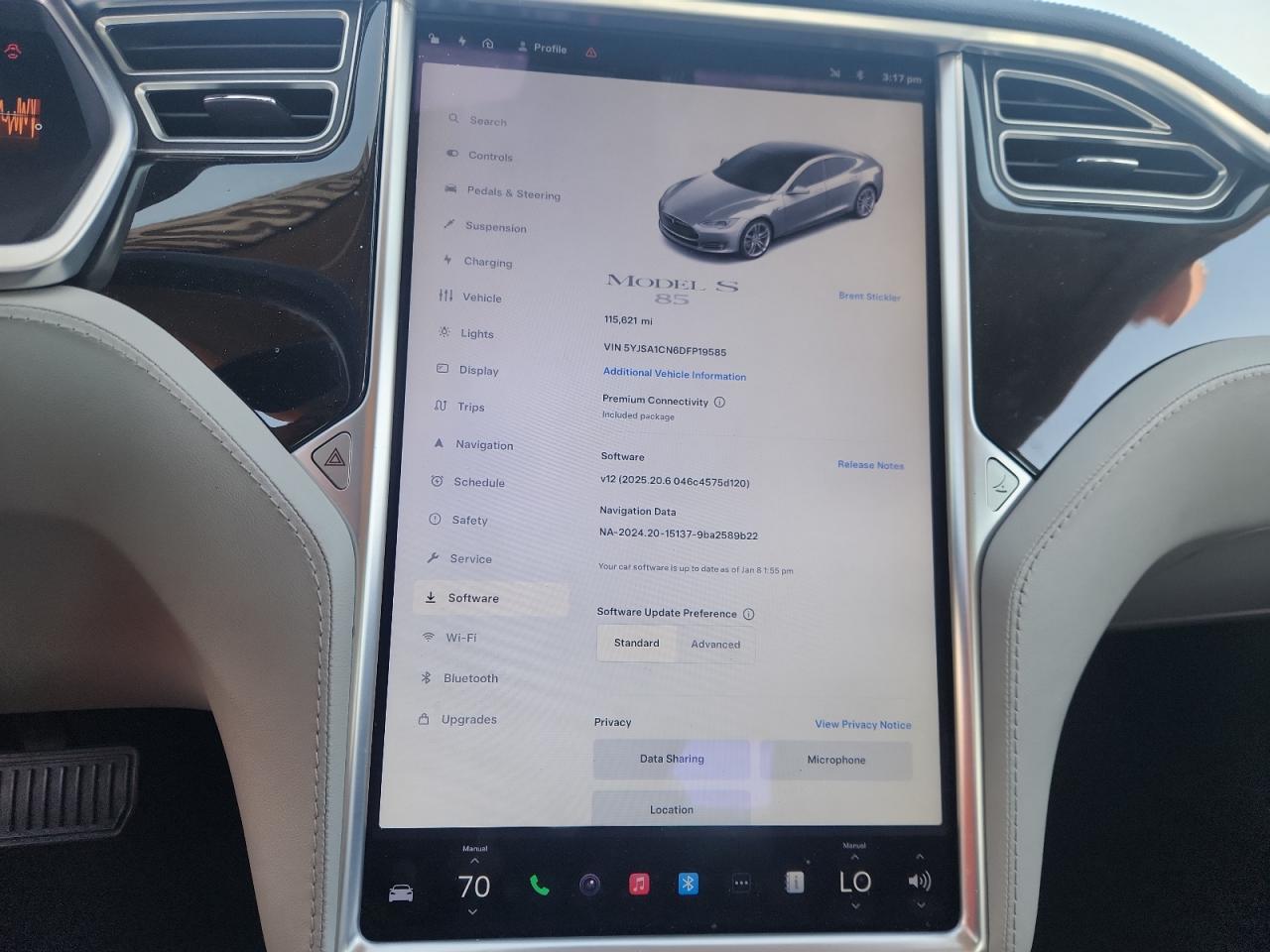 2013 Tesla Model S VIN: 5YJSA1CN6DFP19585 Lot: 85165985