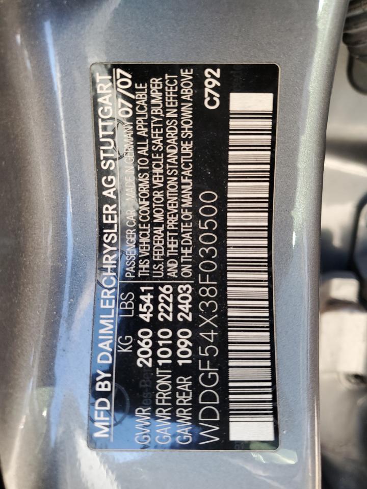 2008 Mercedes-Benz C 300 VIN: WDDGF54X38F030500 Lot: 84471855