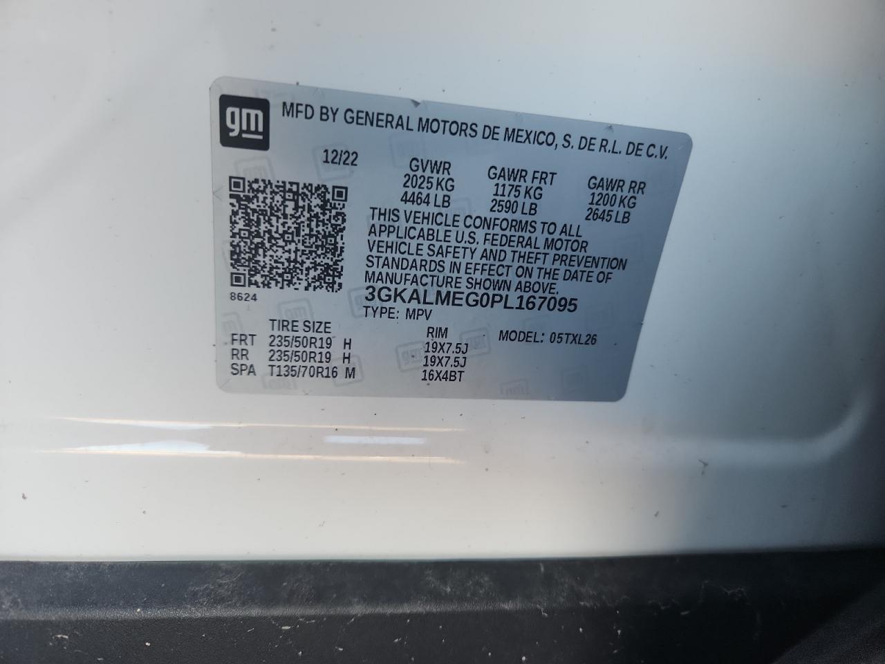 2023 GMC Terrain Sle VIN: 3GKALMEG0PL167095 Lot: 82680695