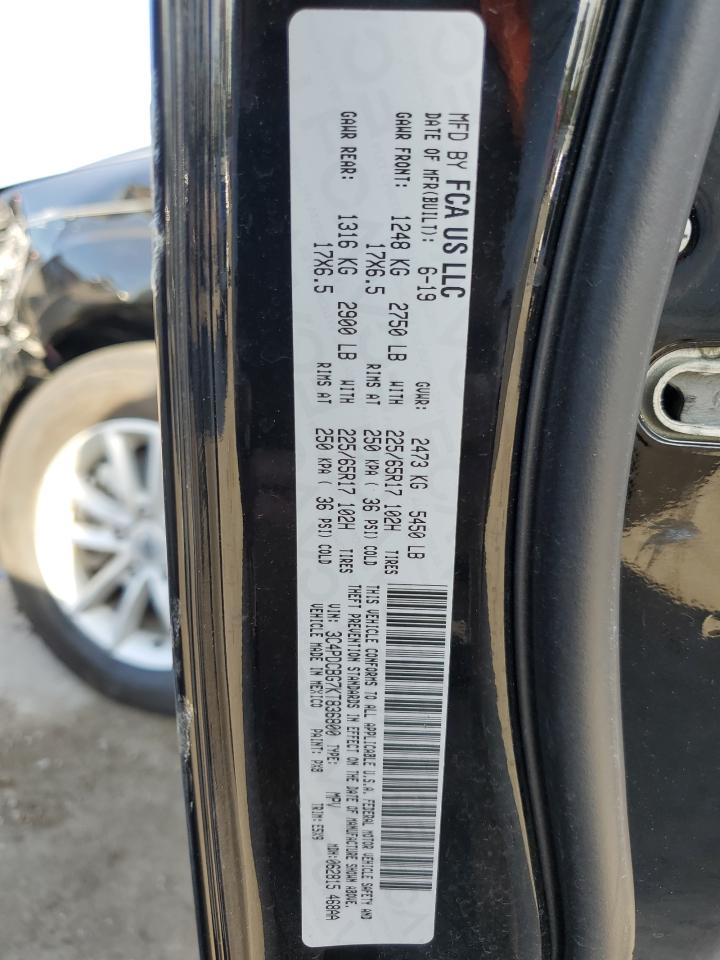 2019 Dodge Journey Se VIN: 3C4PDCBG7KT836800 Lot: 84945285