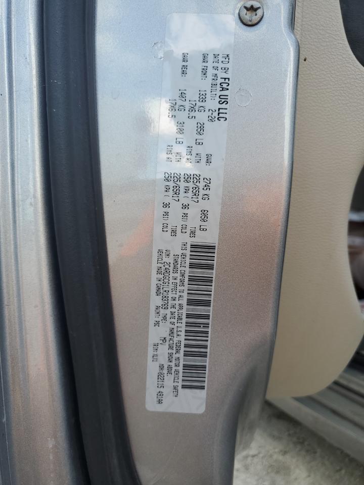 2020 Dodge Grand Caravan Sxt VIN: 2C4RDGCG1LR183769 Lot: 86441465