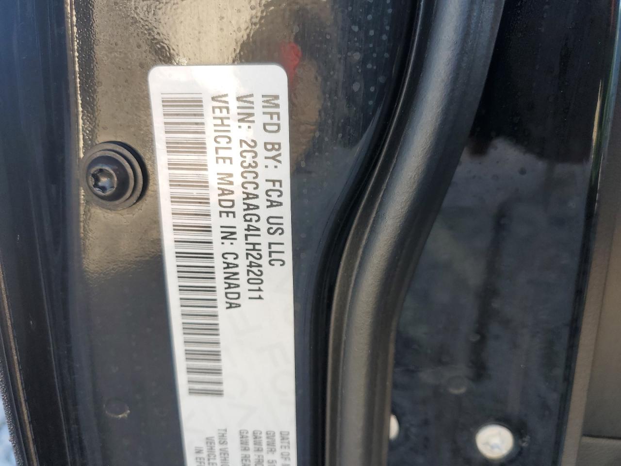 2020 Chrysler 300 Touring VIN: 2C3CCAAG4LH242011 Lot: 87403205