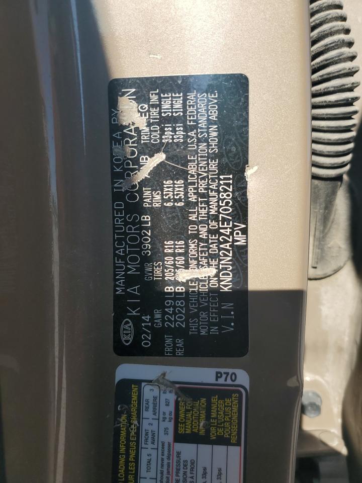 2014 Kia Soul VIN: KNDJN2A24E7058211 Lot: 86533645