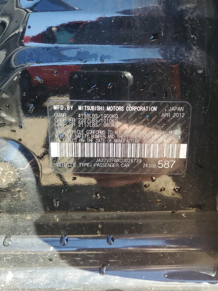 2012 Mitsubishi Lancer Se VIN: JA32V2FWXCU028739 Lot: 85767065