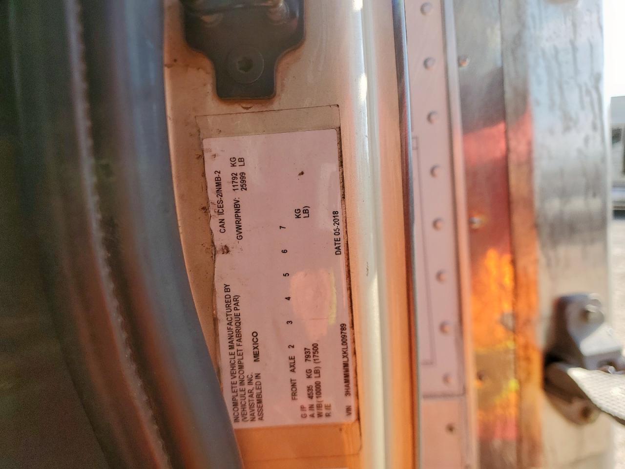 2019 International 4000 4300 - Box Truck VIN: 3HAMMMMLXKL009789 Lot: 85119565