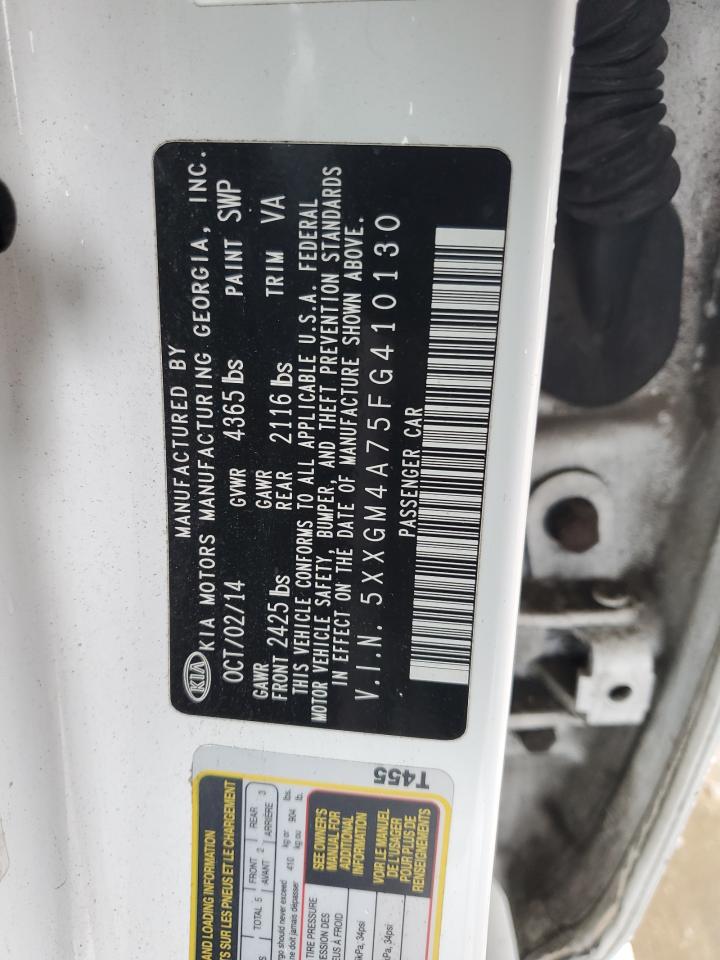 2015 Kia Optima Lx VIN: 5XXGM4A75FG410130 Lot: 82767275