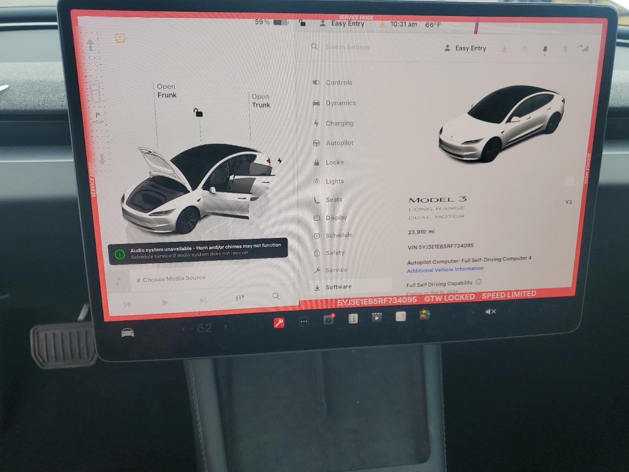 2024 Tesla Model 3 VIN: 5YJ3E1EB5RF734095 Lot: 85373245