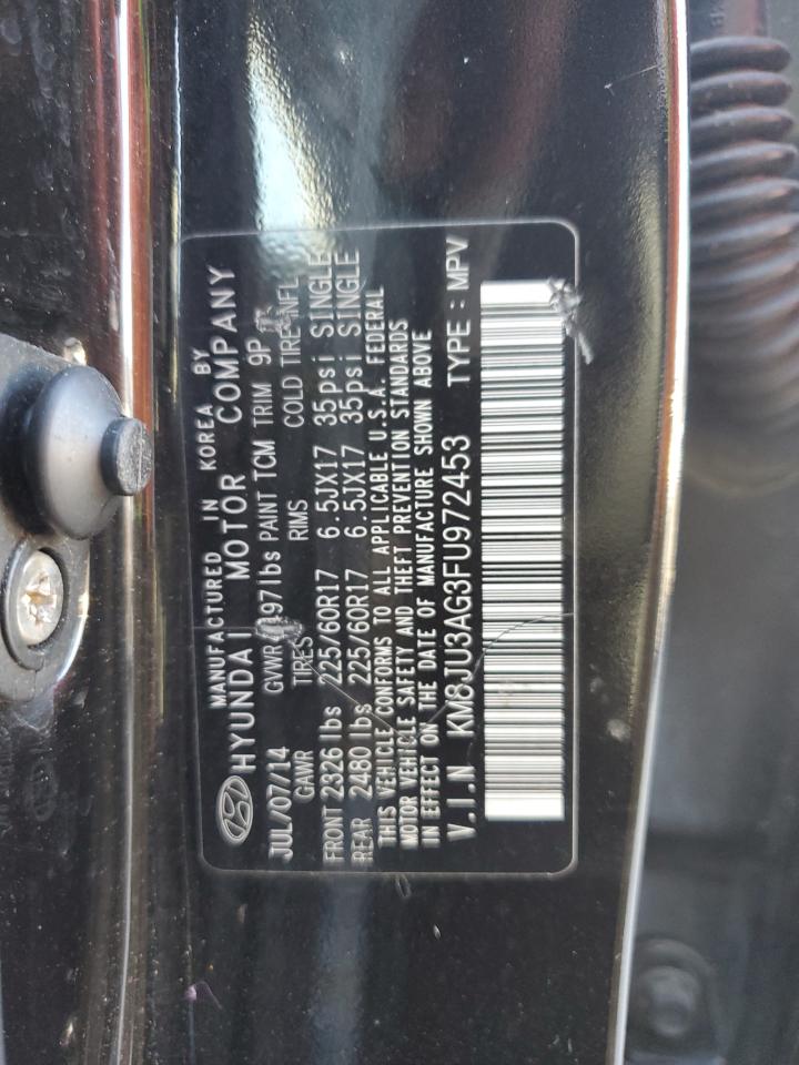 2021 Hyundai Tucson Limited VIN: KM8JU3AG3FU972453 Lot: 86243825