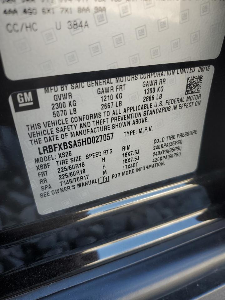 2017 Buick Envision Essence VIN: LRBFXBSA5HD027057 Lot: 81962695