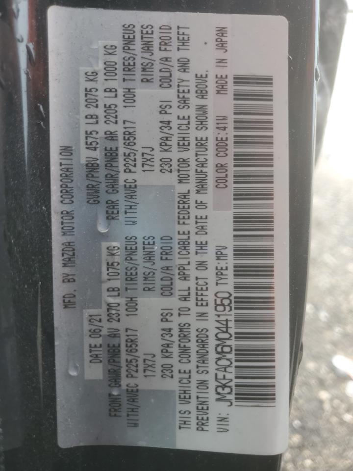 2021 Mazda Cx-5 Touring VIN: JM3KFACM6M0441950 Lot: 84293825