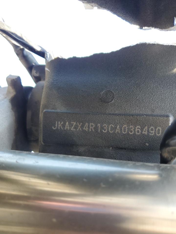 2012 Kawasaki Zx600 R VIN: JKAZX4R13CA036490 Lot: 70921465