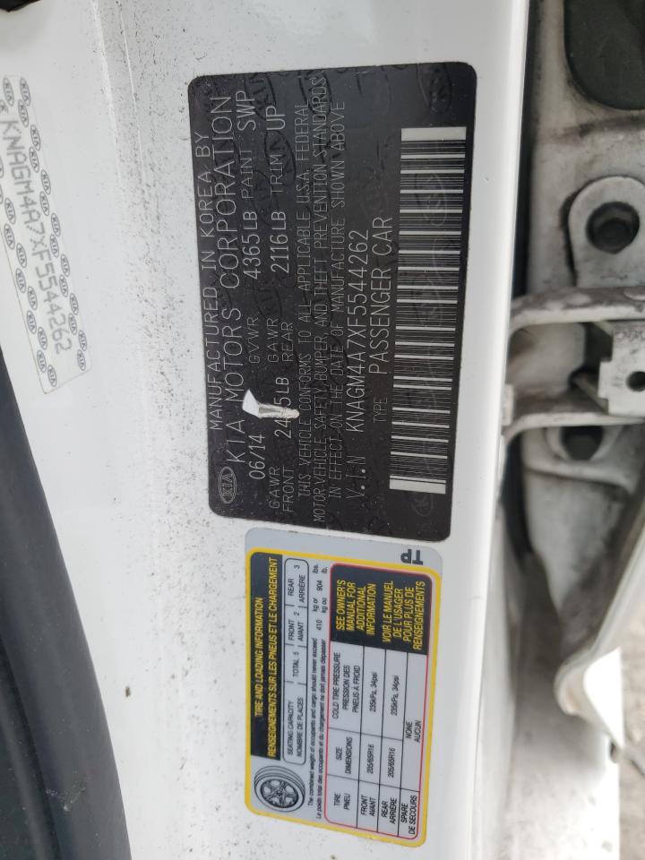 2015 Kia Optima Lx VIN: KNAGM4A7XF5544262 Lot: 82228365