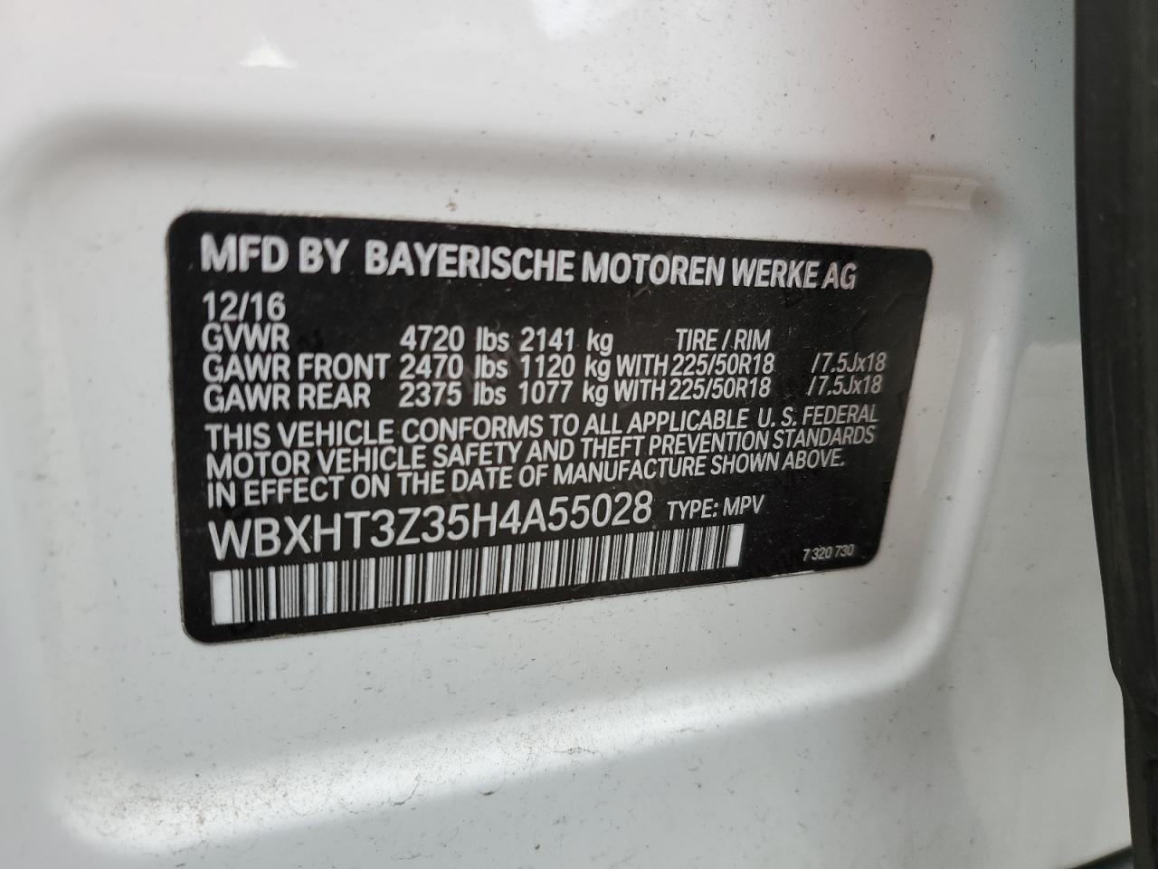 Фото: WBXHT3Z35H4A55028