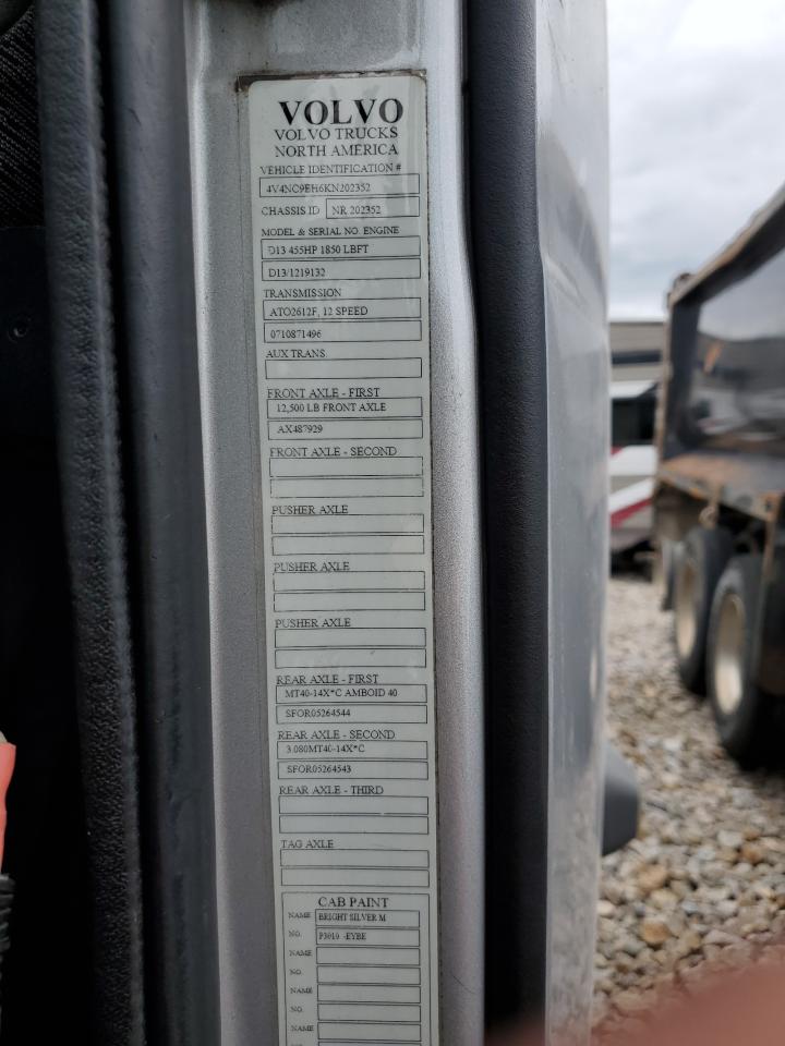 2019 Volvo Vnl Semi Truck VIN: 4V4NC9EH6KN202352 Lot: 85160965