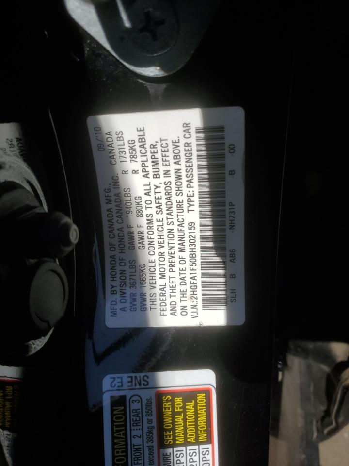 2011 Honda Civic Lx VIN: 2HGFA1F50BH302159 Lot: 84478535