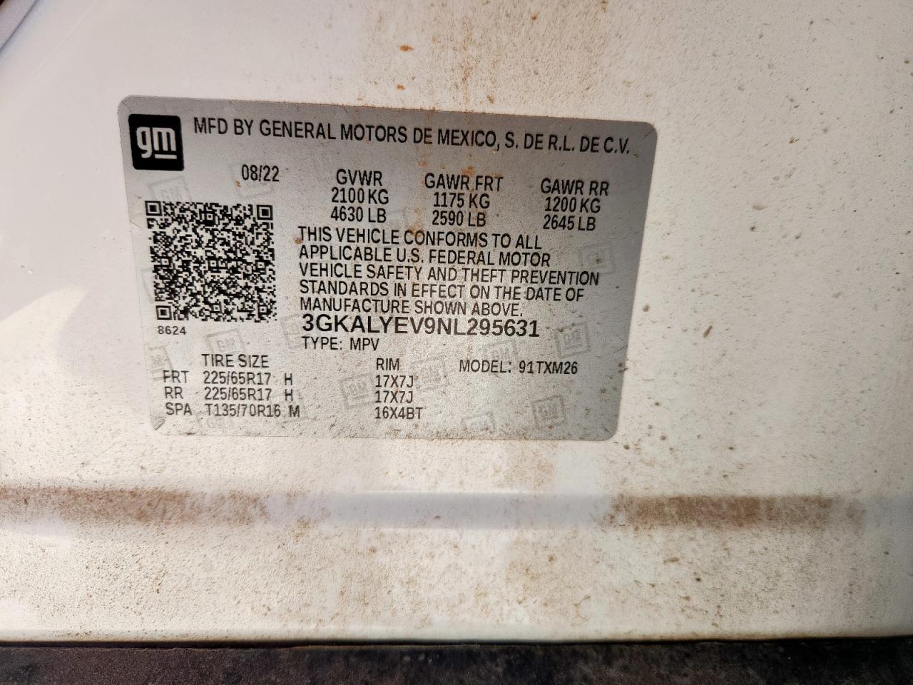 2022 GMC Terrain At4 VIN: 3GKALYEV9NL295631 Lot: 90584865