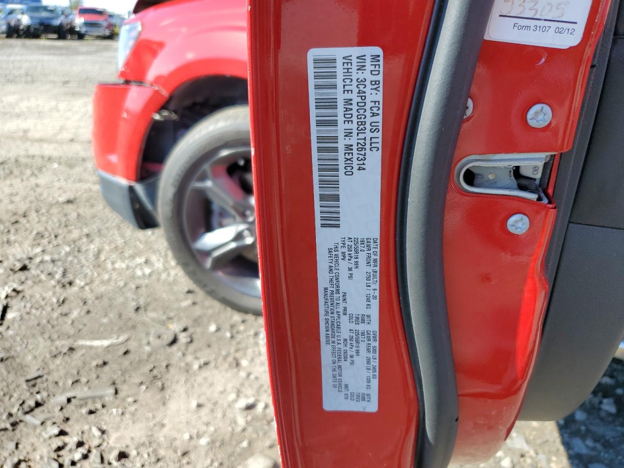 2020 Dodge Journey Crossroad VIN: 3C4PDCGB3LT267314 Lot: 87074405