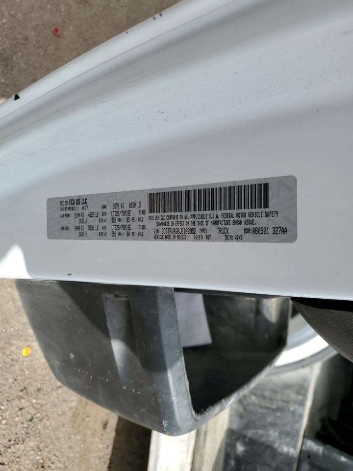 2018 Ram Promaster 1500 1500 Standard VIN: 3C6TRVAG0JE102992 Lot: 81814155