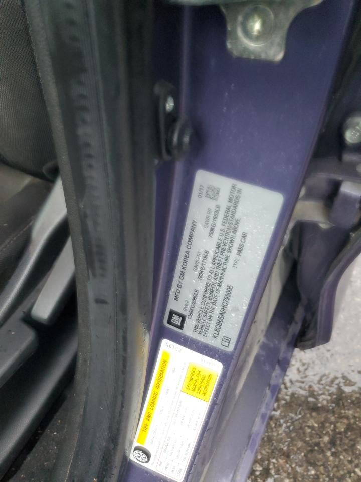 2017 Chevrolet Spark Ls VIN: KL8CB6SA0HC795005 Lot: 90284525