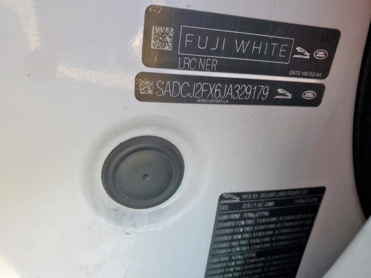 2018 Jaguar F-Pace Premium VIN: SADCJ2FX6JA329179 Lot: 85367455