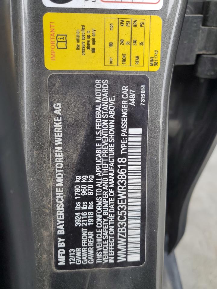 2014 Mini Cooper Countryman VIN: WMWZB3C53EWR38618 Lot: 85725995