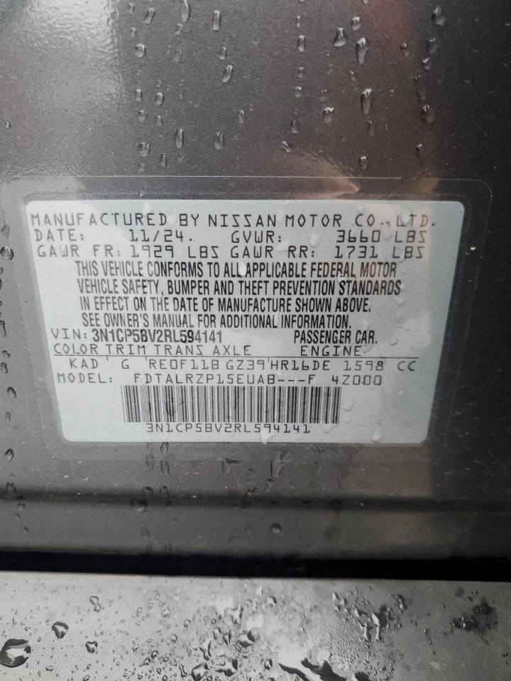 2024 Nissan Kicks S VIN: 3N1CP5BV2RL594141 Lot: 89887585