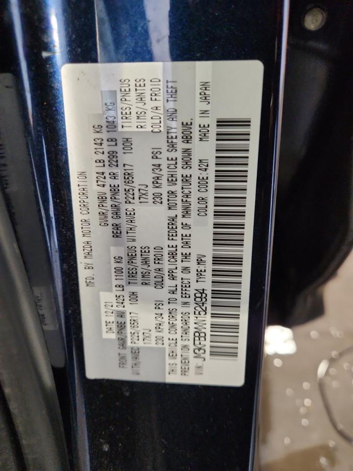 2022 Mazda Cx-5 Select VIN: JM3KFBBMXN1524994 Lot: 85161435