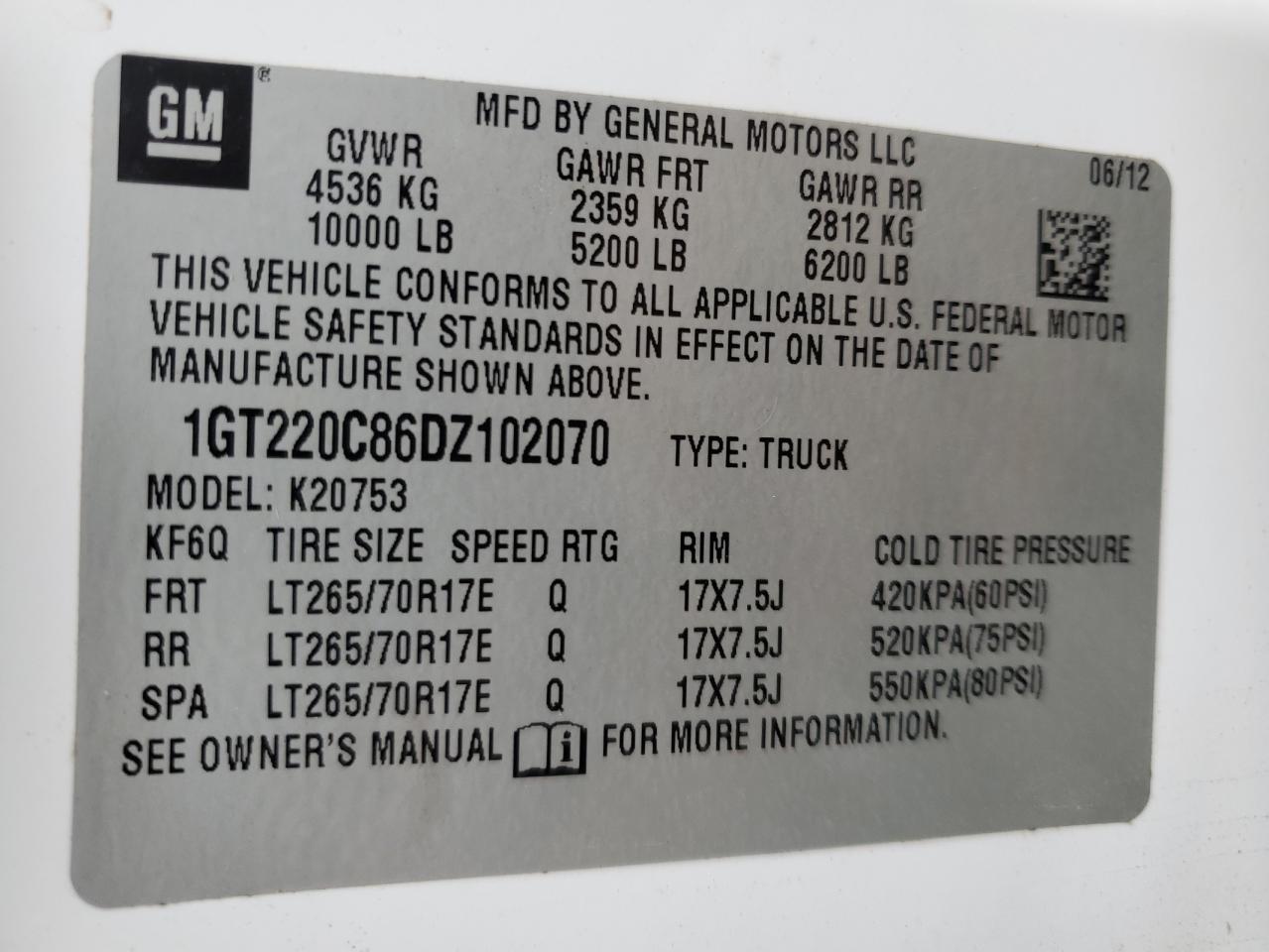 2013 GMC Sierra K2500 Sle VIN: 1GT220C86DZ102070 Lot: 86540495