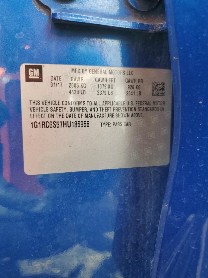 2017 Chevrolet Volt Lt VIN: 1G1RC6S57HU186966 Lot: 82269135