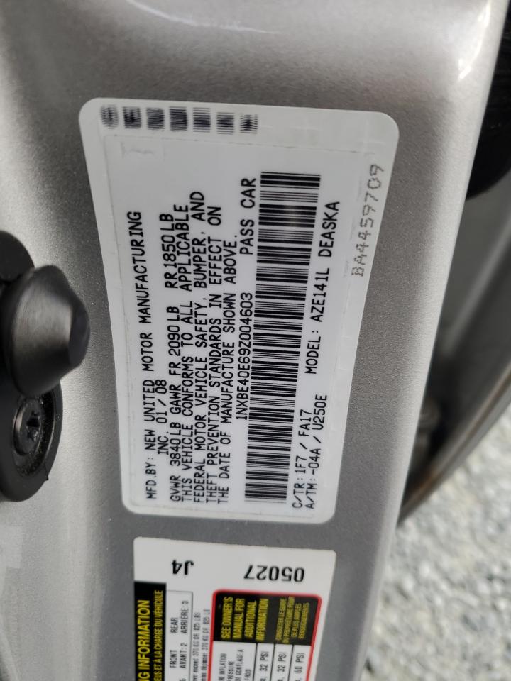 2009 Toyota Corolla Xrs VIN: 1NXBE40E69Z004603 Lot: 85898545