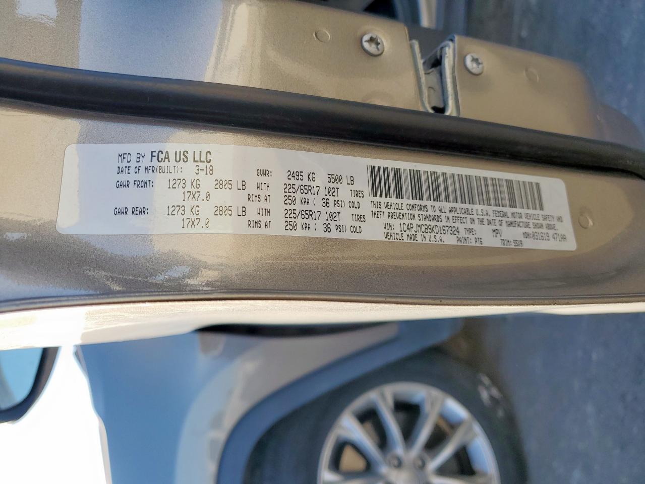 2019 Jeep Cherokee Latitude VIN: 1C4PJMCB9KD167324 Lot: 90811115