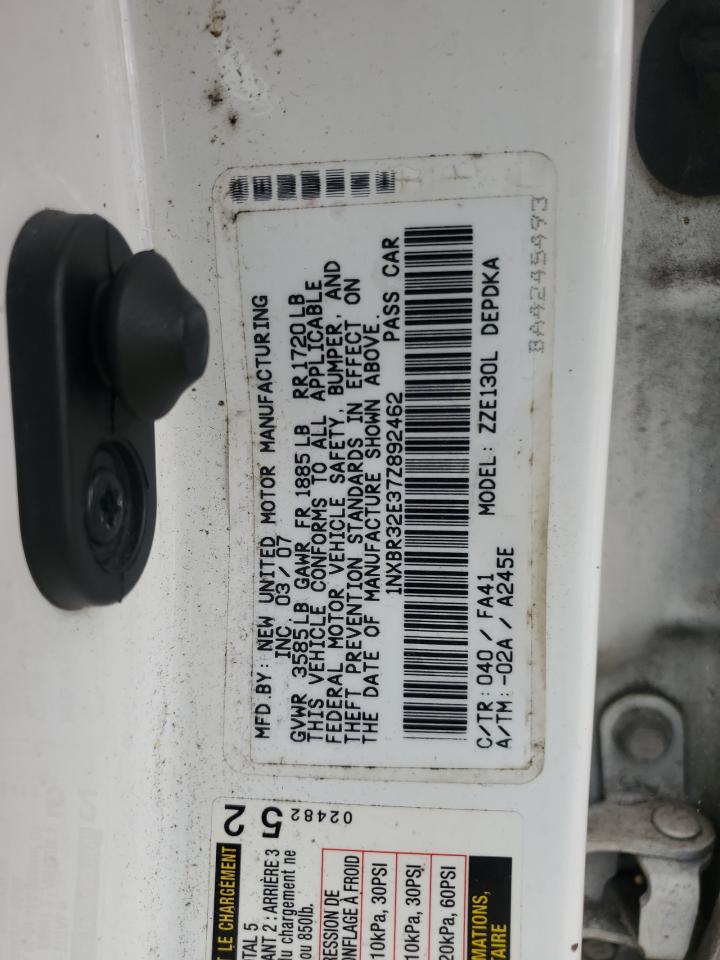 2007 Toyota Corolla Ce VIN: 1NXBR32E37Z892462 Lot: 82084205